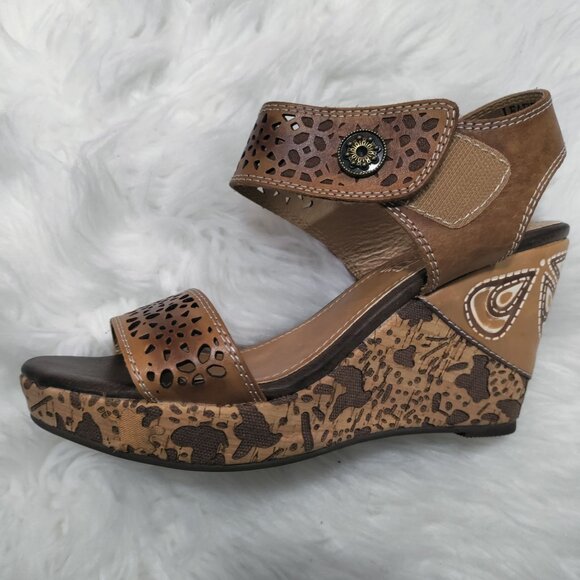 L. Artiste By Spring Step Cut Out Design Allura Wedge Sandal Women's Size 8 - Picture 5 of 12